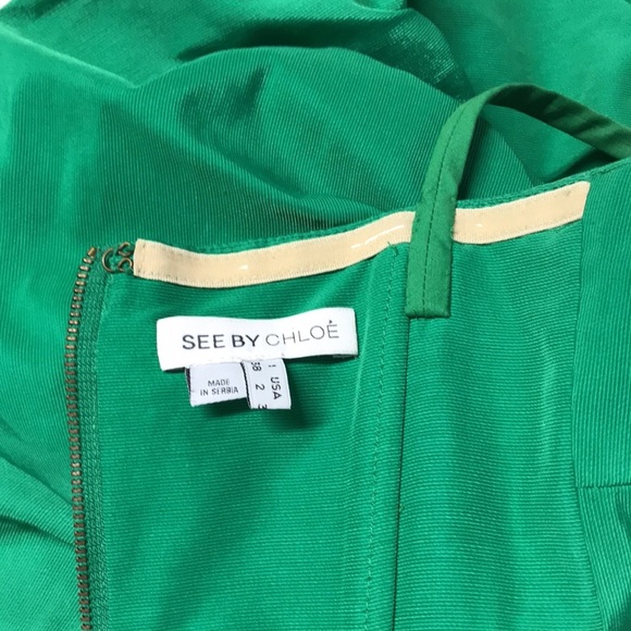 SEE BY CHLOE Sleeveless A-Line Green Dress - Picture 4 of 7